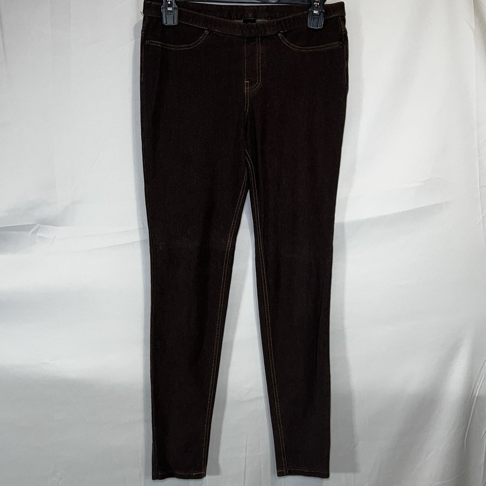 Hue Jeggings Womens Small Brown Stretchy Skinny Pull On Casual Tight Jeans